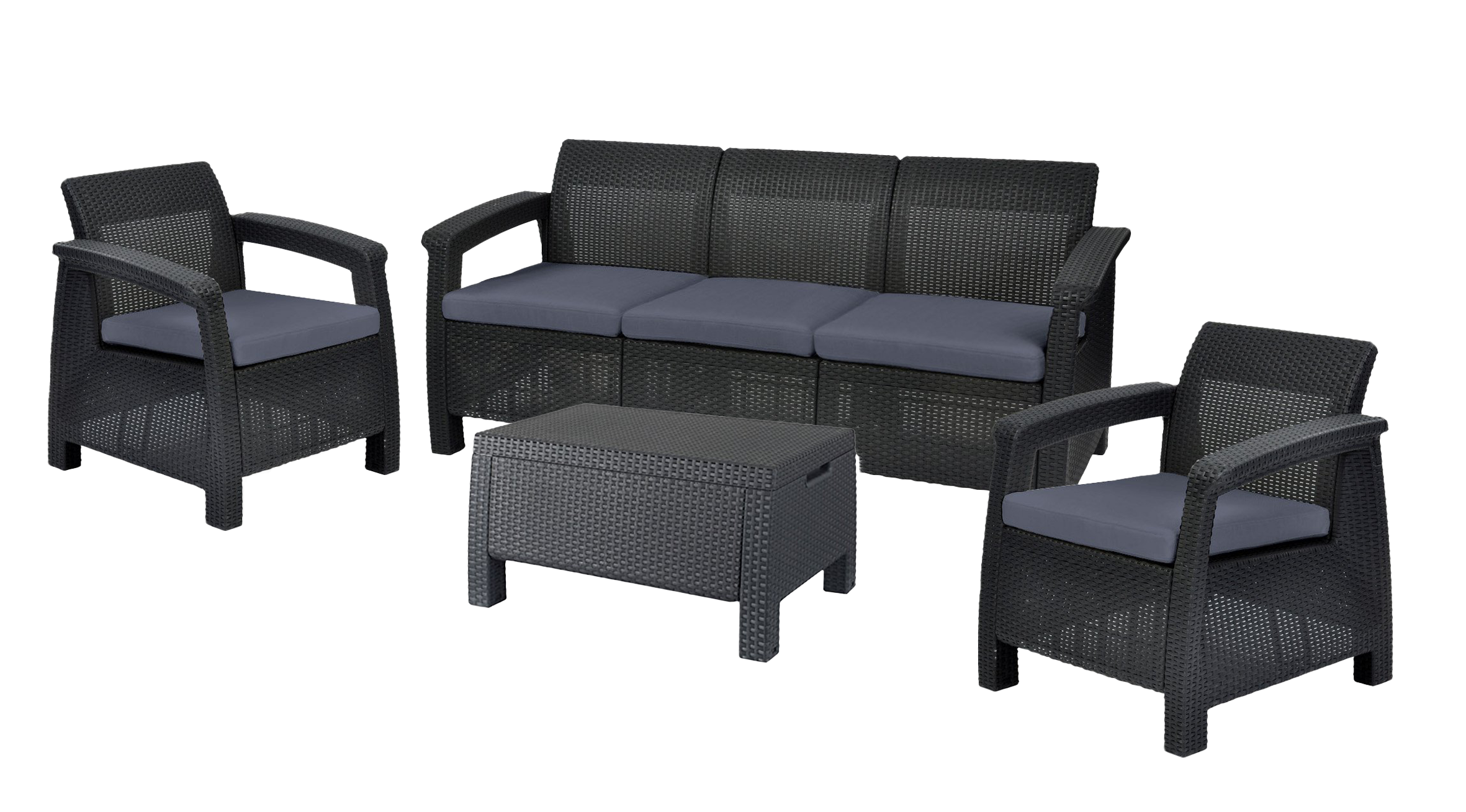 17194275-A.png Keter Corfu 5 Seater Storage Lounge Set - Image 1