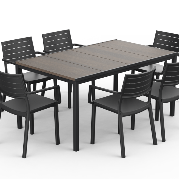 Keter Signature Porto 160 Metaline Dining Set