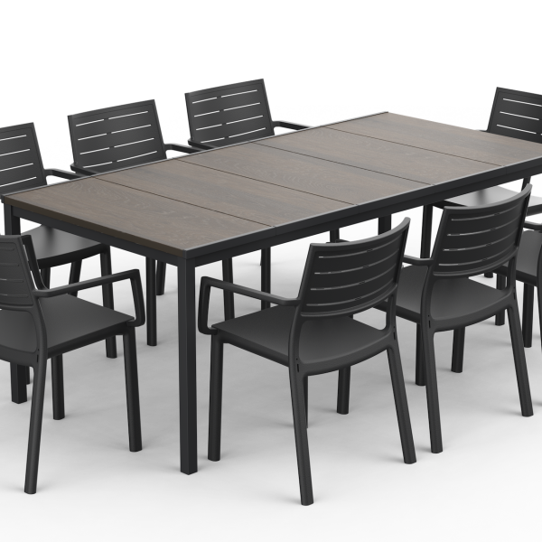 Keter Signature Porto 200 Metaline Dining Set