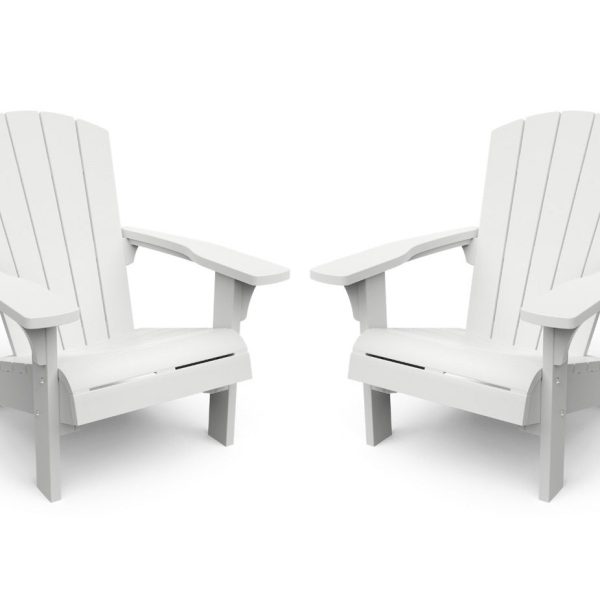 Keter Troy (no cup holder) Adirondack - White 2 Pack